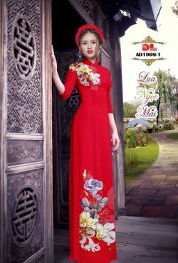 Vải áo dài hoa 1909 AD 1909